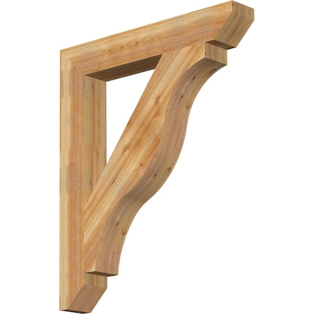 Ekena Millwork Funston Slat Rough Sawn Bracket, Western Red Cedar, 6"W x 40"D x 48"H BKT06X40X48FST06RWR
